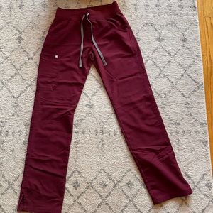 FIGS Burgundy Kade Scrub Pants